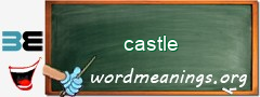 WordMeaning blackboard for castle